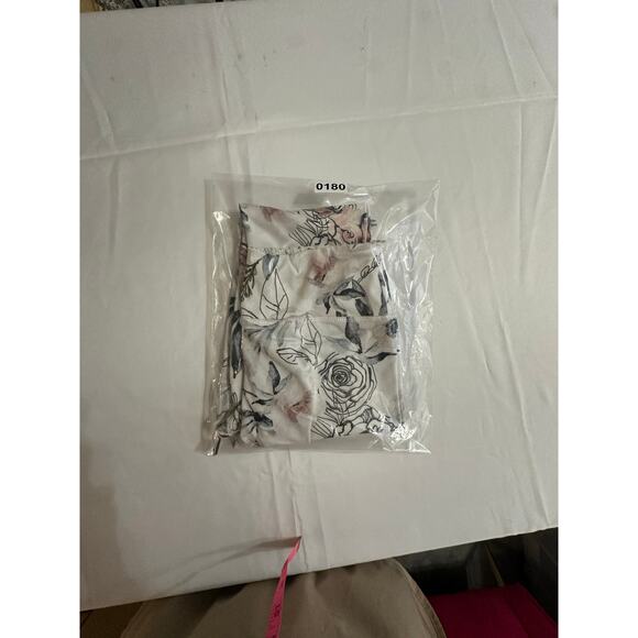 Evolution & Creation White Floral High-Rise Leggings, Size L - Picture 7 of 7